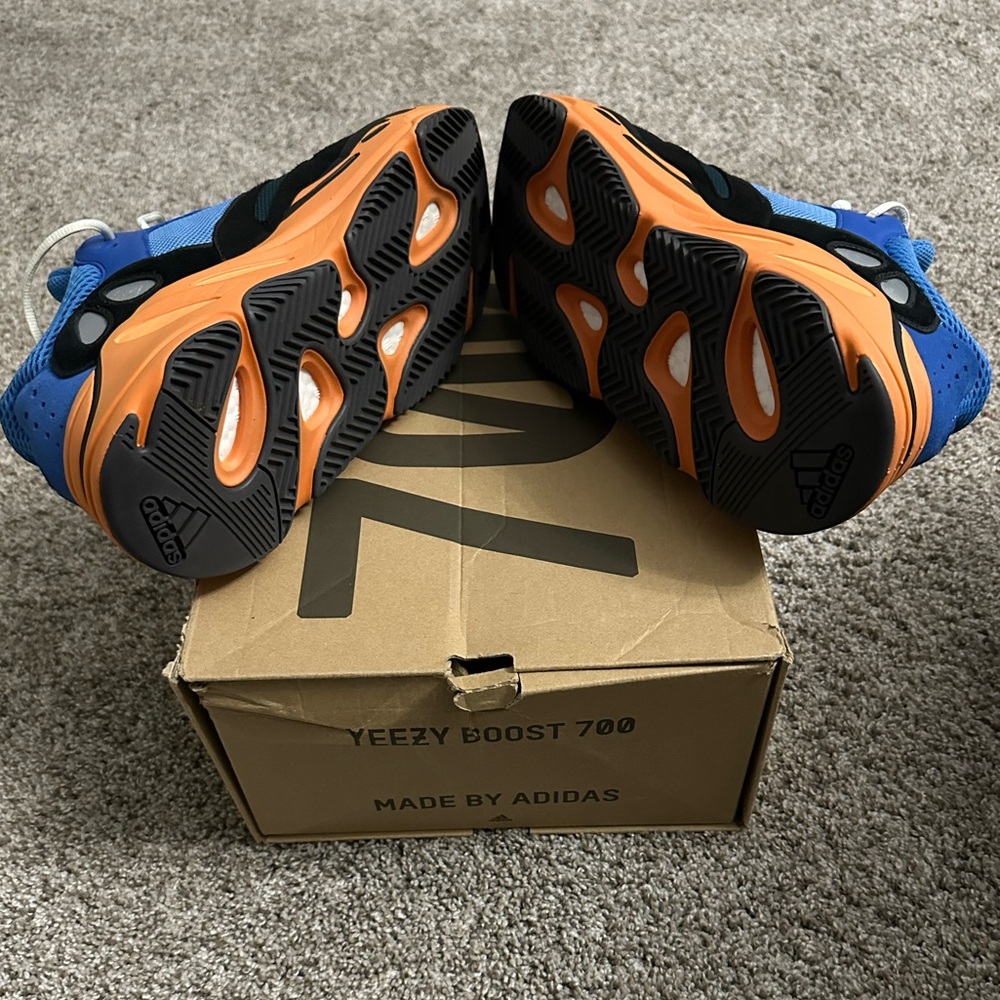 Adidas Yeezy Boost 700 in Blue and Orange